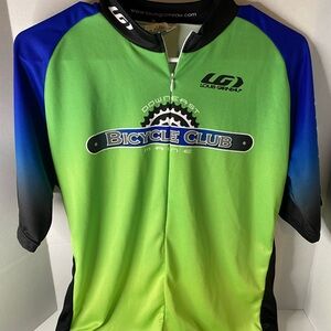 Louis Garneau Green and Blue Men's Cycling Jersey